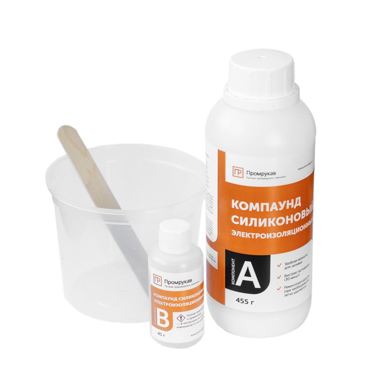 Компаунд силиконовый электроизоляционный в бутылях (уп.500г) Промрукав PR08.22657
