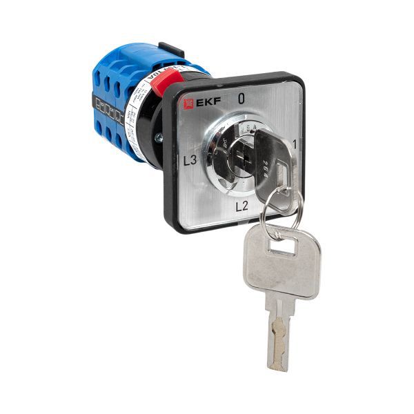 Переключатель кулачковый ПК-1-194 10А с ключом для амперметра PROxima EKF pk-1-194-10