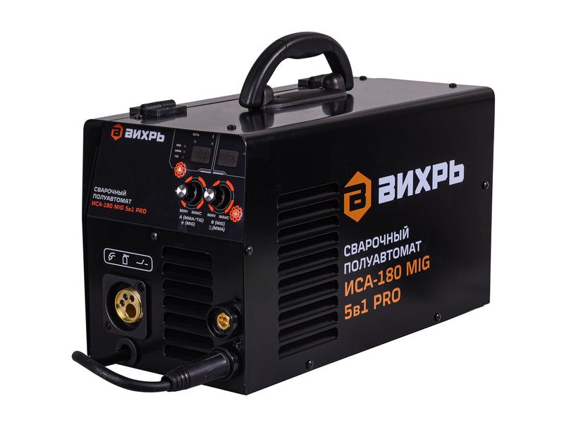 Инвертор сварочный полуавтомат. ИСА-180 MIG 5в1 PRO Вихрь 65/184