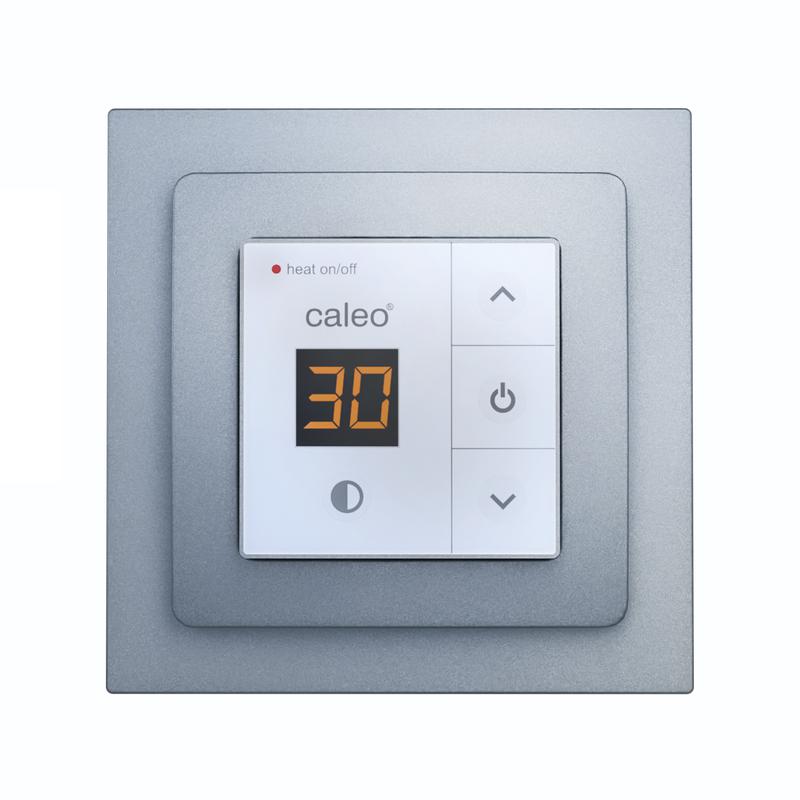 Терморегулятор 720 Silver с адаптерами встраиваемый цифровой 3.5кВт CALEO КА000001598