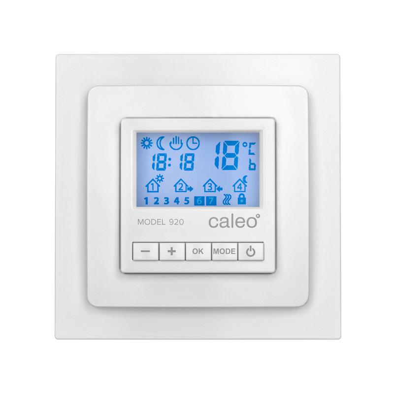 Терморегулятор 920 с адаптерами встраиваемый цифровой программируемый 3.5кВт CALEO КА000001395