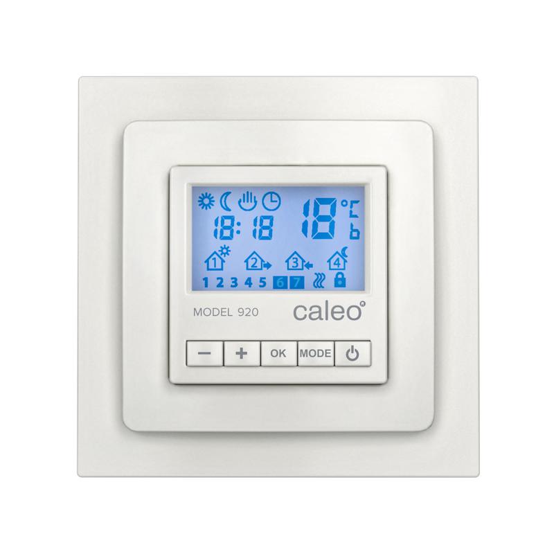 Терморегулятор 920 с адаптерами встраиваемый цифровой программируемый 3.5кВт беж. CALEO КА000001913