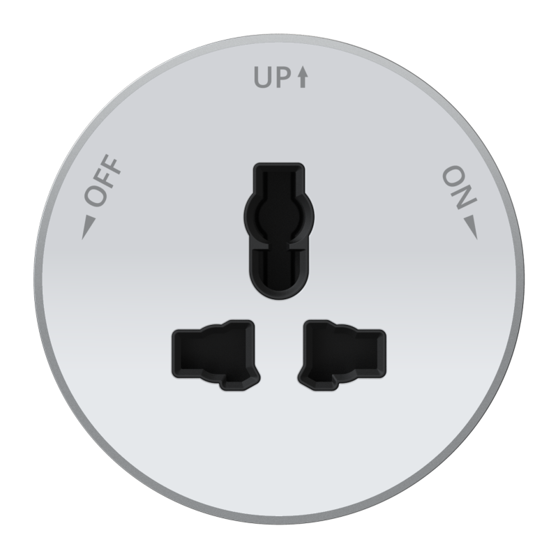 Розетка MultiTrack 13А 250В универс. круглая бел. SE MTK13002W