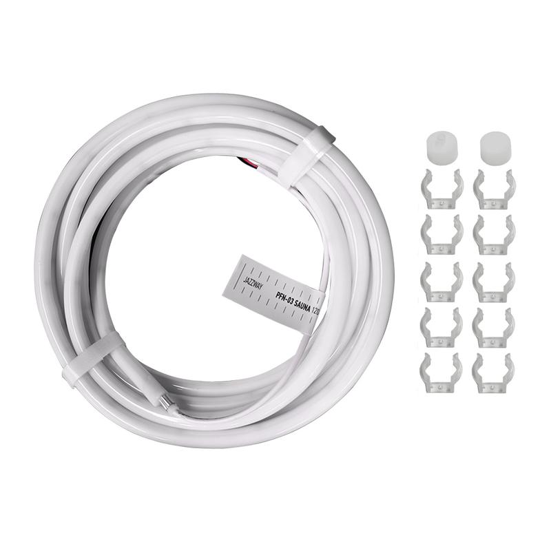Лента светодиодная Гибкий Неон PFN-03 "SAUNA 24В" 2835/120 3000К d13мм IP68 термостойкая для бани/сауны/бассейна в комплекте: 2 заглушки; 10 крепежей (уп.5м) Pro JazzWay 5058736