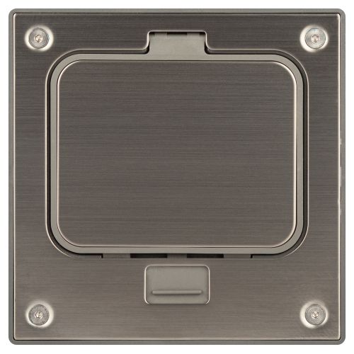 Люк 18-6001-03 IP66 в бетон с розеткой защелка сер. Эра Б0063266