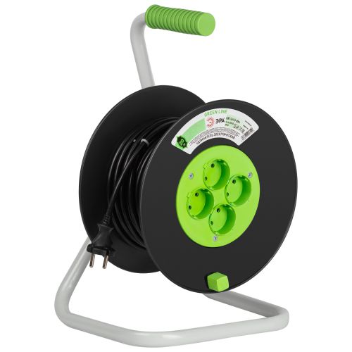 Удлинитель на пластик. катушке 4х20м без заземл. KAT-2x1.5-20m Greenline ПВС 2х1.5 Эра Б0065106