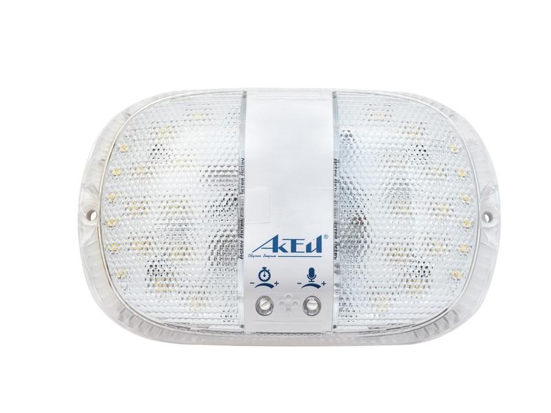 Светильник светодиодный ЖКХ Персей 8Вт IP30 с оптико-акустическим датчиком и БАП 3 режима работы Актей СА-7008Б-110