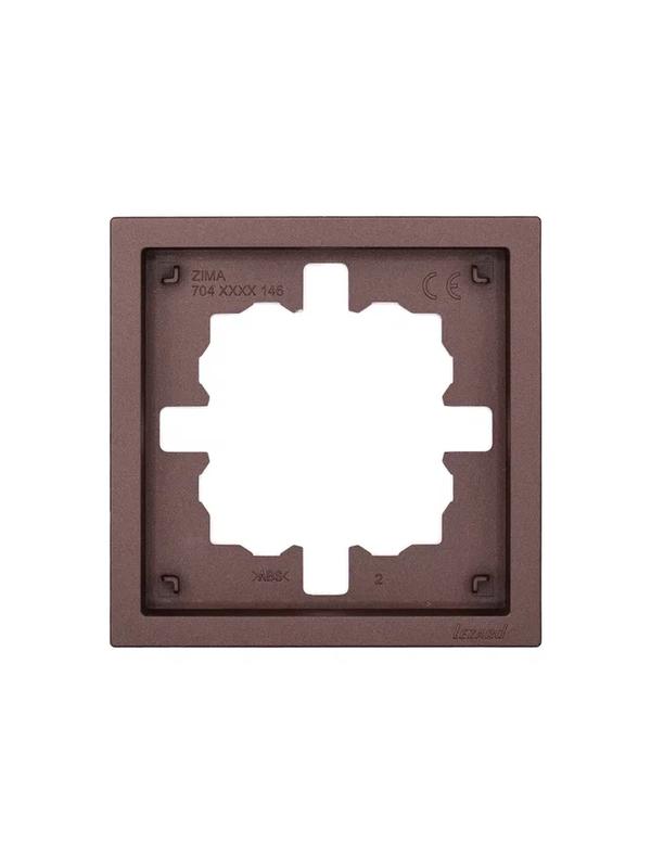 Рамка 1-мест. горизонт. ZIMA шоколад LEZARD 704-7300-146