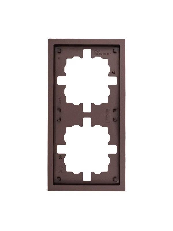 Рамка 2-мест. горизонт. ZIMA шоколад LEZARD 704-7300-147