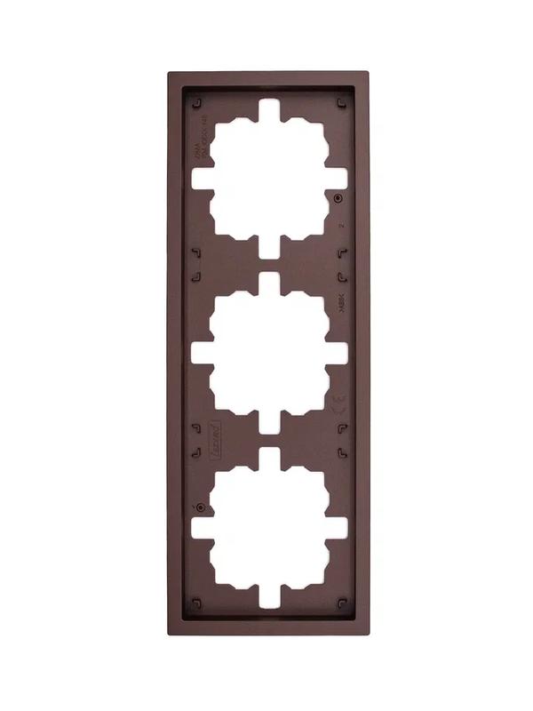 Рамка 3-мест. горизонт. ZIMA шоколад LEZARD 704-7300-148