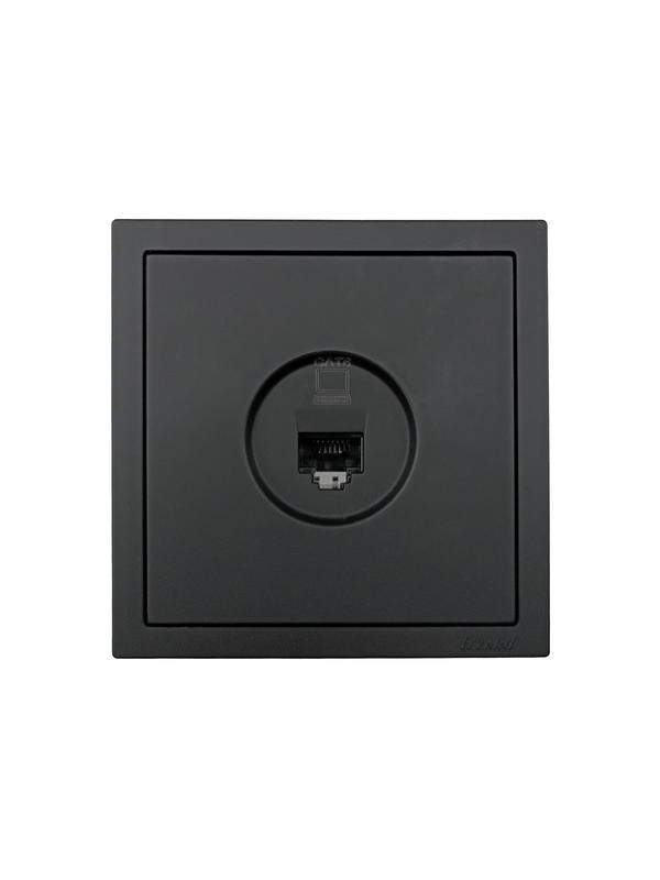 Розетка компьютерная 1-мест. СП ZIMA IP20 черн. бархат LEZARD 704-4288-140