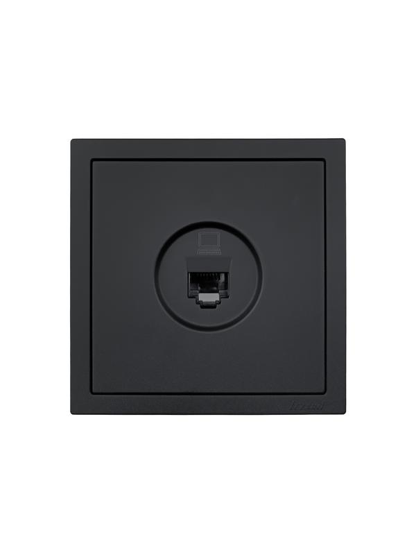 Розетка компьютерная 1-мест. СП ZIMA IP20 черн. бархат LEZARD 704-4288-139