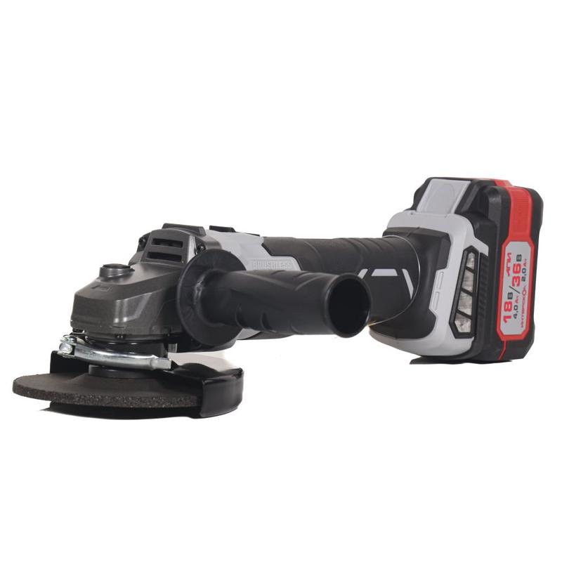 Машина шлифовальная угловая аккумуляторная бесщеточная УШМ-125/36В Li-ion АПИ (кейс 2 аккум. 2.0А.ч ЗУ) ИНТЕРСКОЛ 816.2.2.70