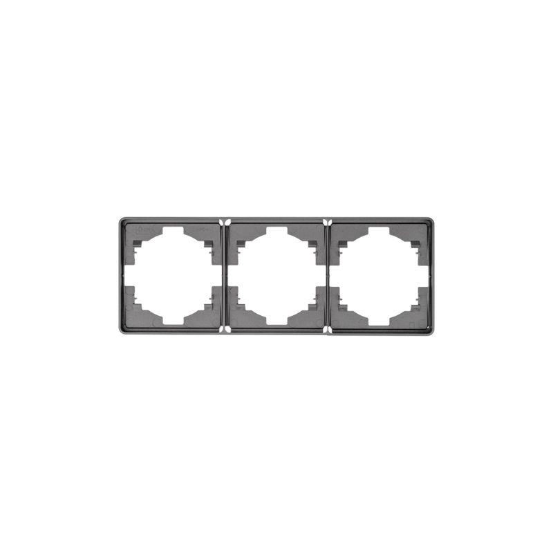 Рамка 3-м ROUND MIELE титан Kranz KR-78-0753-2