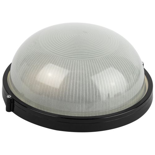 Светильник НБП 03-100-001 1х100Вт E27 IP54 акватермо алюм./стекло D240 круг черн. Эра Б0063908