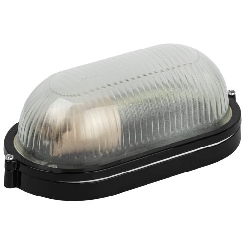 Светильник НБП 04-60-001 1х60Вт E27 IP54 акватермо алюм./стекло овал черн. Эра Б0063879