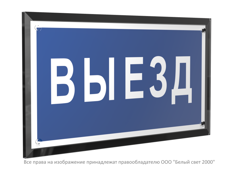 Знак безопасности PT-32178-Black.N11 "Выезд " Белый свет a32232
