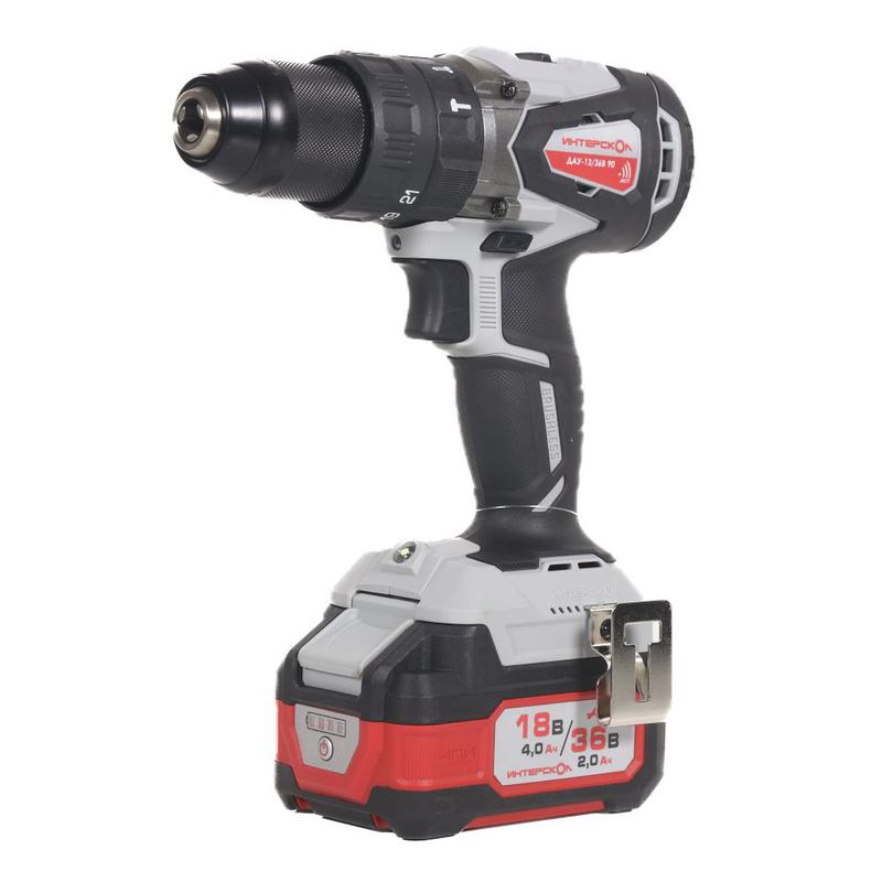 Дрель-шуруповерт аккумуляторная бесщеточн. ударн. ДАУ-13/36В 90 Li-ion АПИ (кейс 2 аккум. 2.0А.ч ЗУ) ИНТЕРСКОЛ 860.2.2.70