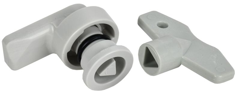 Замок для корпуса ЩМПп с ключом под треугольник IEK MKP10D-ZP-T8