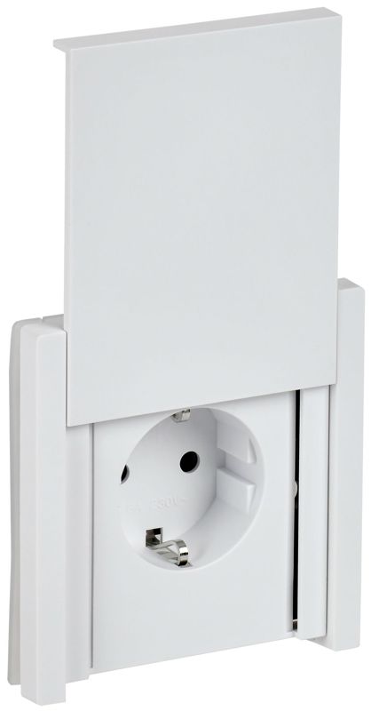 Розетка СП FORTE&PIANO16А IP44 FP219 с заземл. защ. шторки с крышкой безвинт. крепл. бел. IEK FP-R16-16-1-44-K01