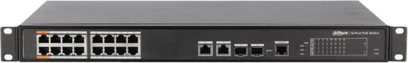 Коммутатор управлямый DH-PFS4218-16ET-190 16х100Мбит/с 2х1Гбит/с 2хКомбо(1000BASE-T/SFP) 16PoE Dahua 1084914