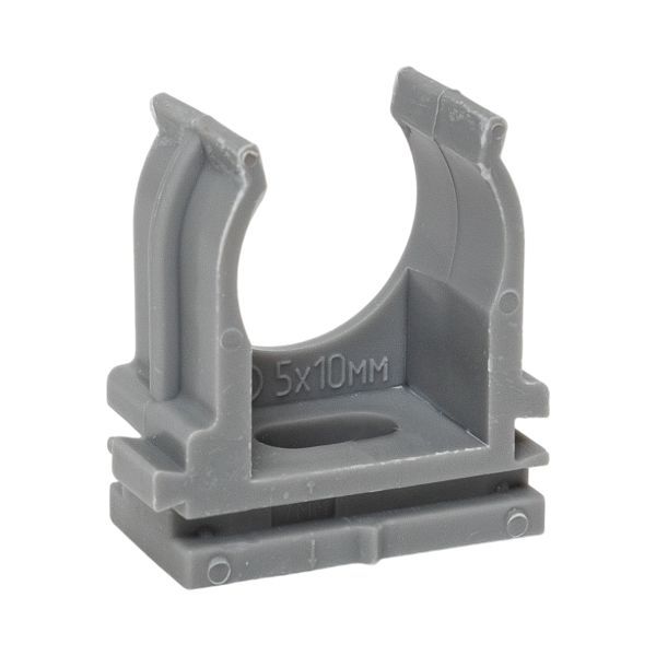 Держатель для труб (клипса) для ручного монтажа d20мм сер. Plast (уп.10шт) EKF derj-z-20sn-r