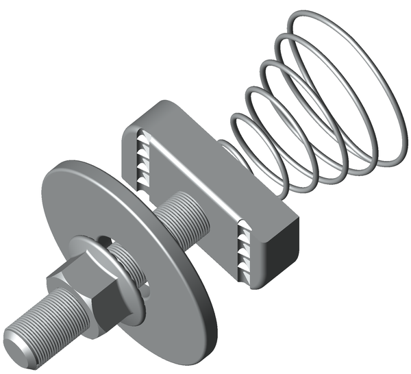 Комплект соединительный 10х40 для STRUT-профиля с конусной пружиной EKF ksst10x40