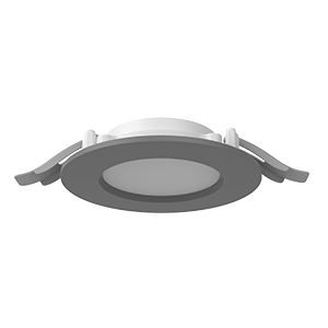 Светильник светодиодный DL-01 Slim 100мм 8Вт 3000К CRI90 120x37мм IP65/40 рассеив. опал RAL7045 сер. муар VARTON V1-RF-7R011-10000-6500830