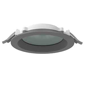 Светильник светодиодный DL-01 Pro 160мм 15Вт 3000К CRI90 176x51мм IP65/40 защ. силикат. стекло RAL7045 сер. муар диммер DALI VARTON V1-RF-7R183-10GOD-6501530