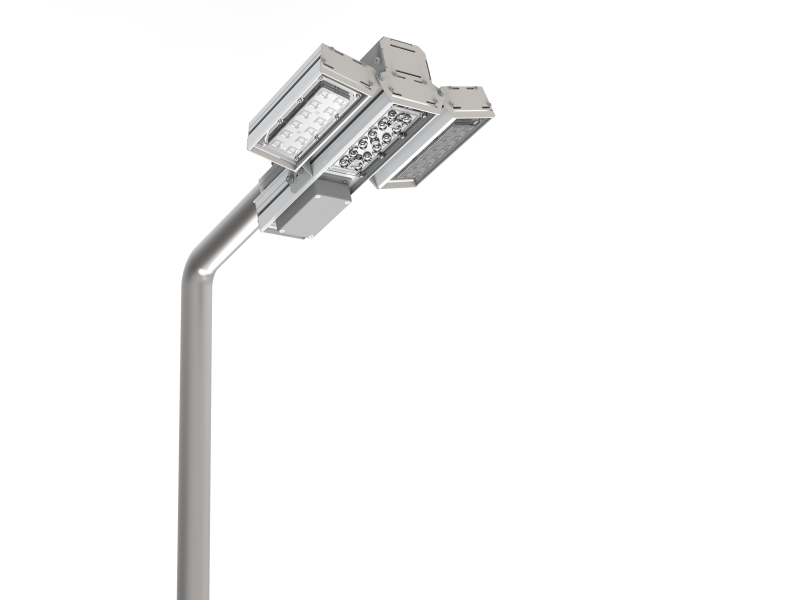 Светильник светодиодный Cerberus 75Вт 4000К IP67 для охранного периметра консольный диммер DALI RAL7045 сер. VARTON V1-S1-70658-40D32-6707540