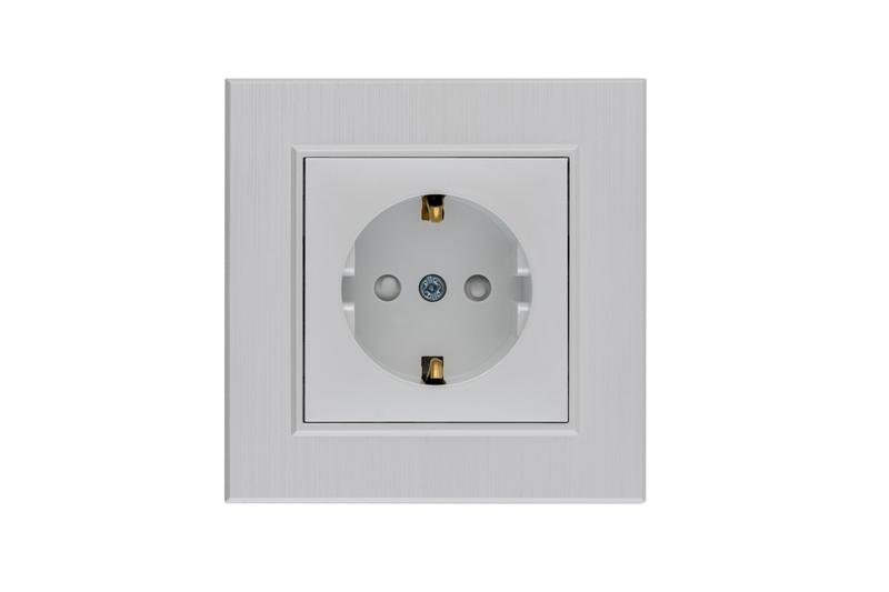 Розетка 1-м Karea LINE STAR с заземл. жемчуж. Makel 86100028