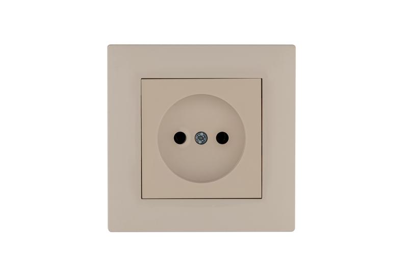 Розетка 1-м Karea RIZZ без заземл. крем Makel 88010022