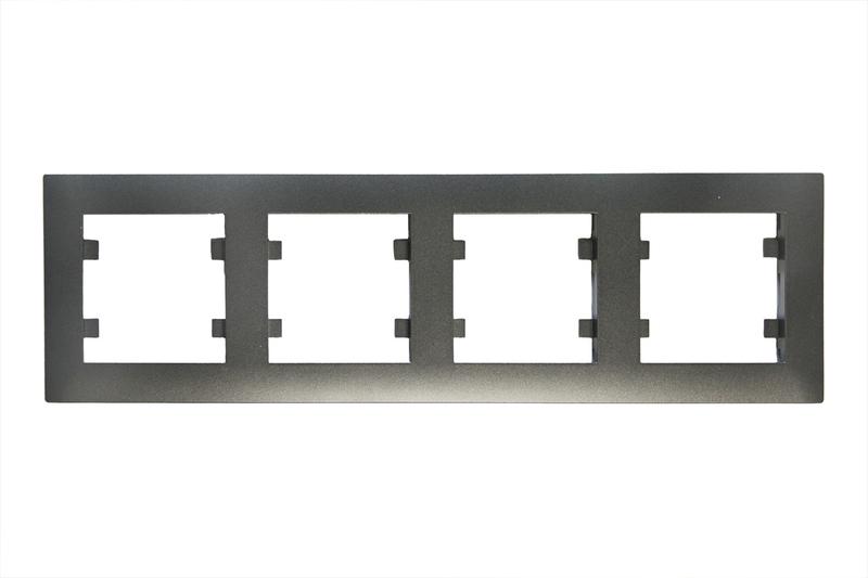 Рамка 4-м Karea RIZZ STAR дым. металлик Makel 88050704