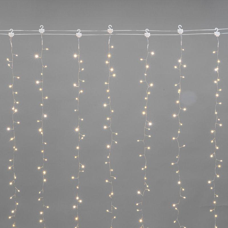 Гирлянда светодиодный занавес из росы "Фейерверк" 3х2м 600 LED IP20 230В тепл. бел. Neon-Night 315-856