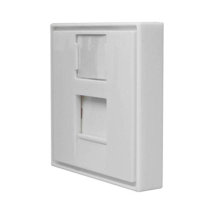 Панель лицевая 1 порт 45х45 Keystone шторка (DIY) SUPRLAN 10-0304-1