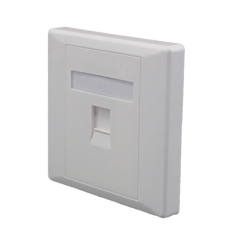 Панель лицевая 1 порт 80х80 Keystone шторка (DIY) SUPRLAN 10-0333-1