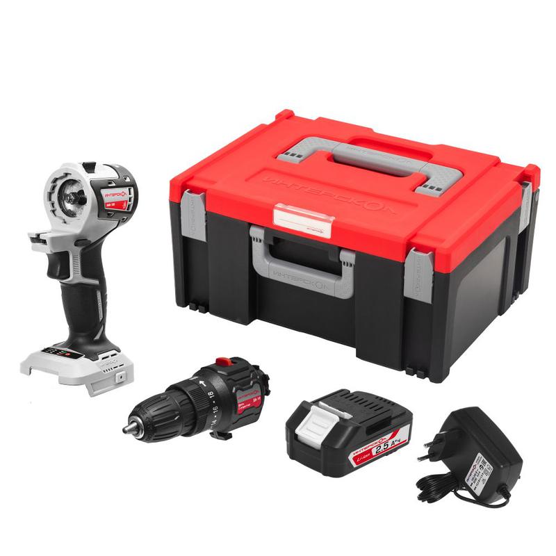 Набор инструмента МультиМАКС "Базовый" (привод ММ-18В модуль ДА-10 АКБ 1х2.5А.ч ЗУ-1.5/18 МультиБОКС 150) ИНТЕРСКОЛ 755.2.2.46