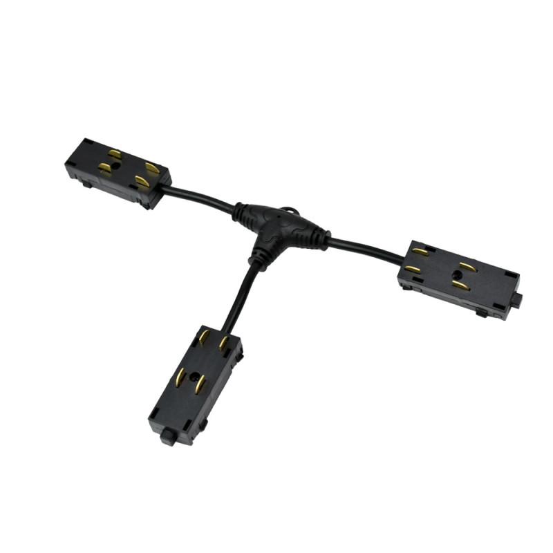 Коннектор электрический трека SMART гибкий Т-образ. черн. DENKIRS 709468