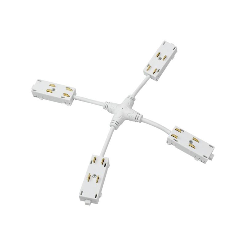 Коннектор электрический трека SMART гибкий Х-образ. бел. DENKIRS 709471