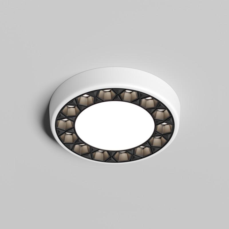 Светильник DUAL 9+9Вт 4000К IP20 d120мм LED встраив. алюм./акрил бел./черн. DENKIRS 723076