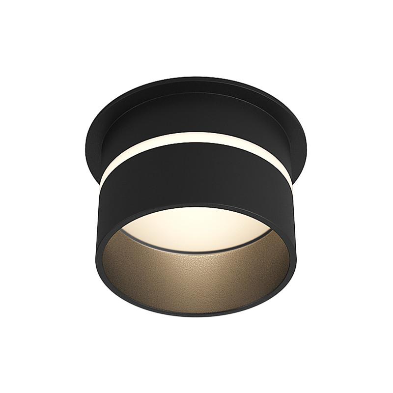 Светильник 15Вт GU10 IP44 встраив. влагозащ. алюм. черн. DENKIRS 545350