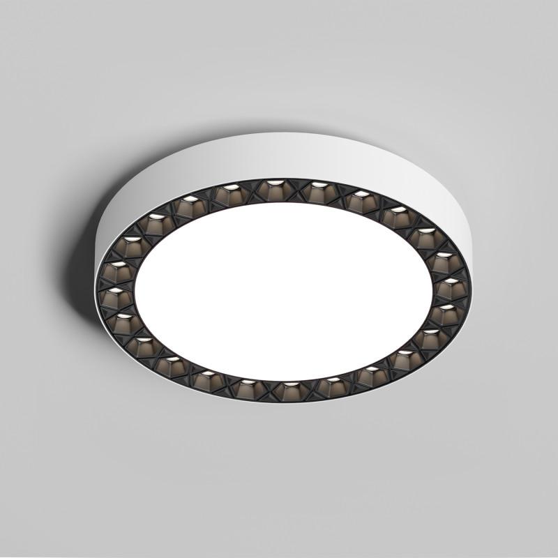 Светильник DUAL 18+18Вт 4000К IP20 d212мм LED накладной алюм./акрил бел./черн. DENKIRS 723078