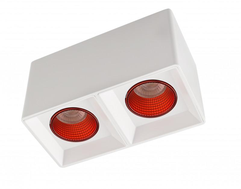 Светильник 10Вт GU5.3 IP20 LED накладной пластик бел./красн. DENKIRS 654435