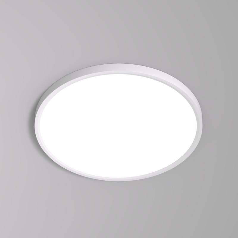 Светильник THIN 36Вт 3000К/4000К/6500К IP40 накладной переключатель цветовой температуры на корпусе полимер бел. DENKIRS 764386