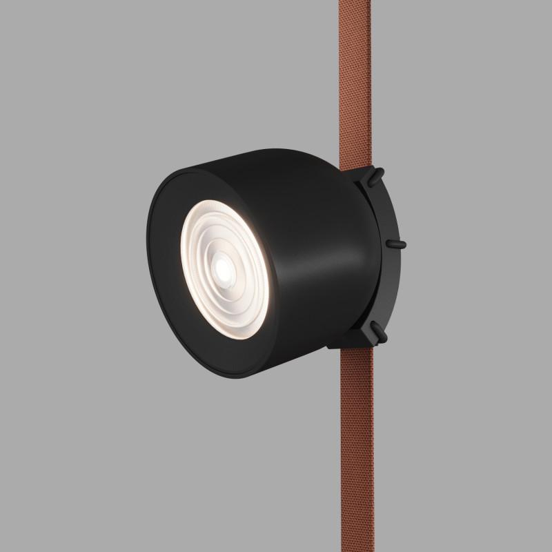 Светильник для трека-ремня Belty Spot 12Вт 4000К IP20 48В DC 100х107мм RA90 38град. поворотн. со светодиодом алюм. черн. DENKIRS 723198