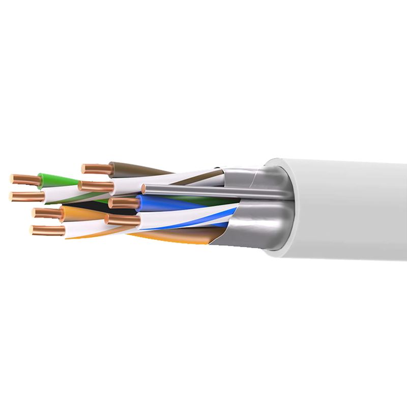 Кабель витая пара кат. 5E экранированный F/UTP 4 пары нг(А)-HF для внеш./внутр. прокладки катушка 305м сер. DKC RN5EFUK01UGY