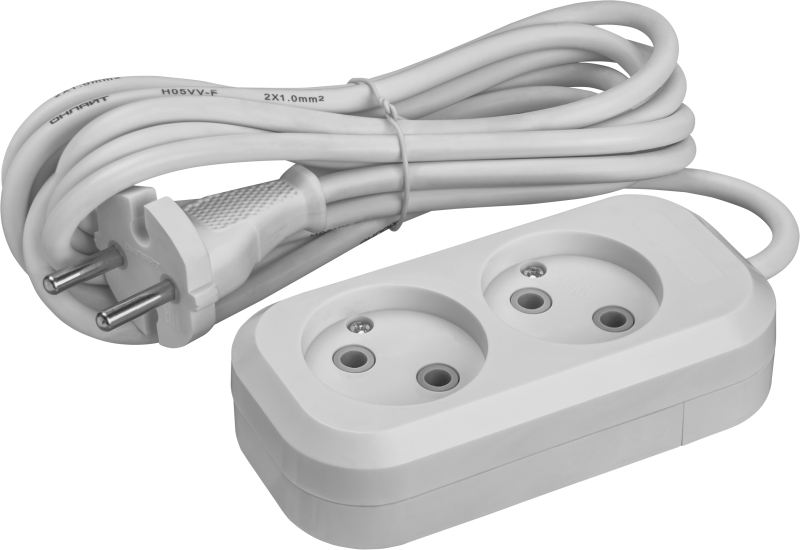 Удлинитель 2х3м без заземл. 10А IP20 90504 OPE-S-02-300-X-2х1 ОНЛАЙТ 90504
