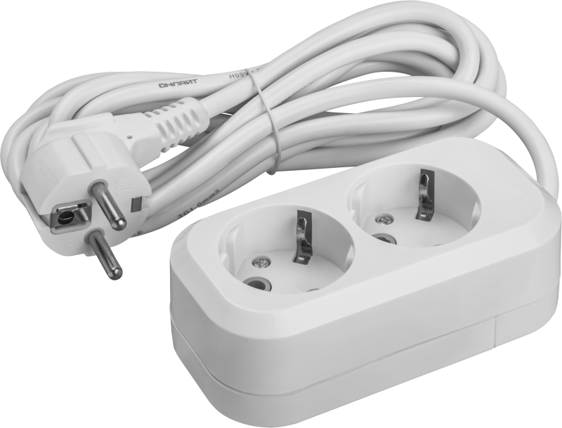 Удлинитель 2х3м с заземл. 16А IP20 90513 OPE-S-02-300-Е-3х1 ОНЛАЙТ 90513