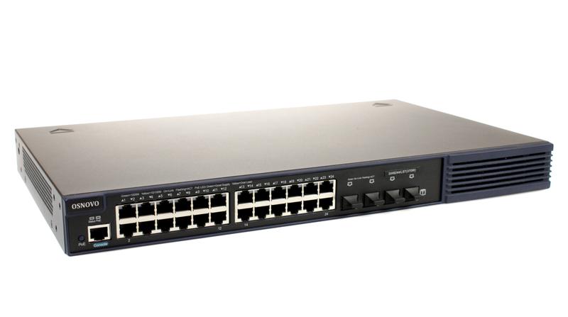 Коммутатор управляемый L2+ стекируемый PoE SW-8244/LST(370Вт) Gigabit Ethernet на 24 RJ45 PoE + 4хSFP uplink порта OSNOVO 14694