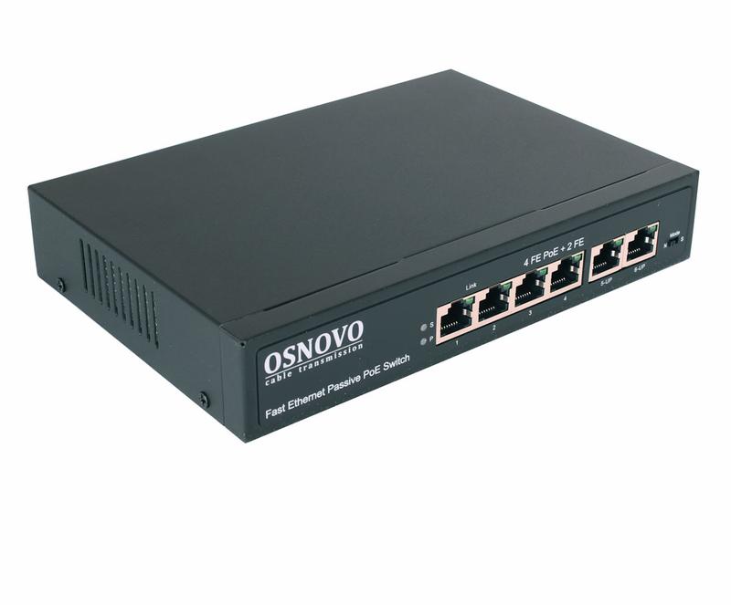 Коммутатор Passive PoE SW-20600/A(80Вт) Fast Ethernet на 6 портов OSNOVO 13428